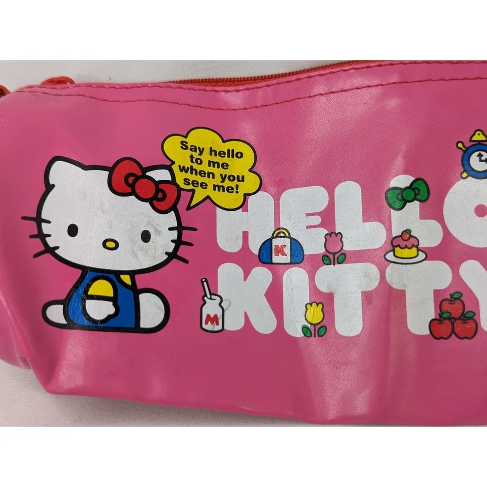 Sanrio Hello Kitty Pencil Case Pink‎ 2012 Rainbow